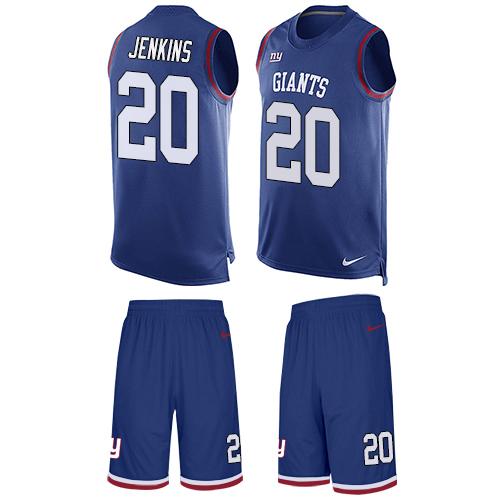 Nike Giants #20 Janoris Jenkins Royal Blue Team Color Men's Stitched NFL Limited Tank Top Suit Jersey - Click Image to Close